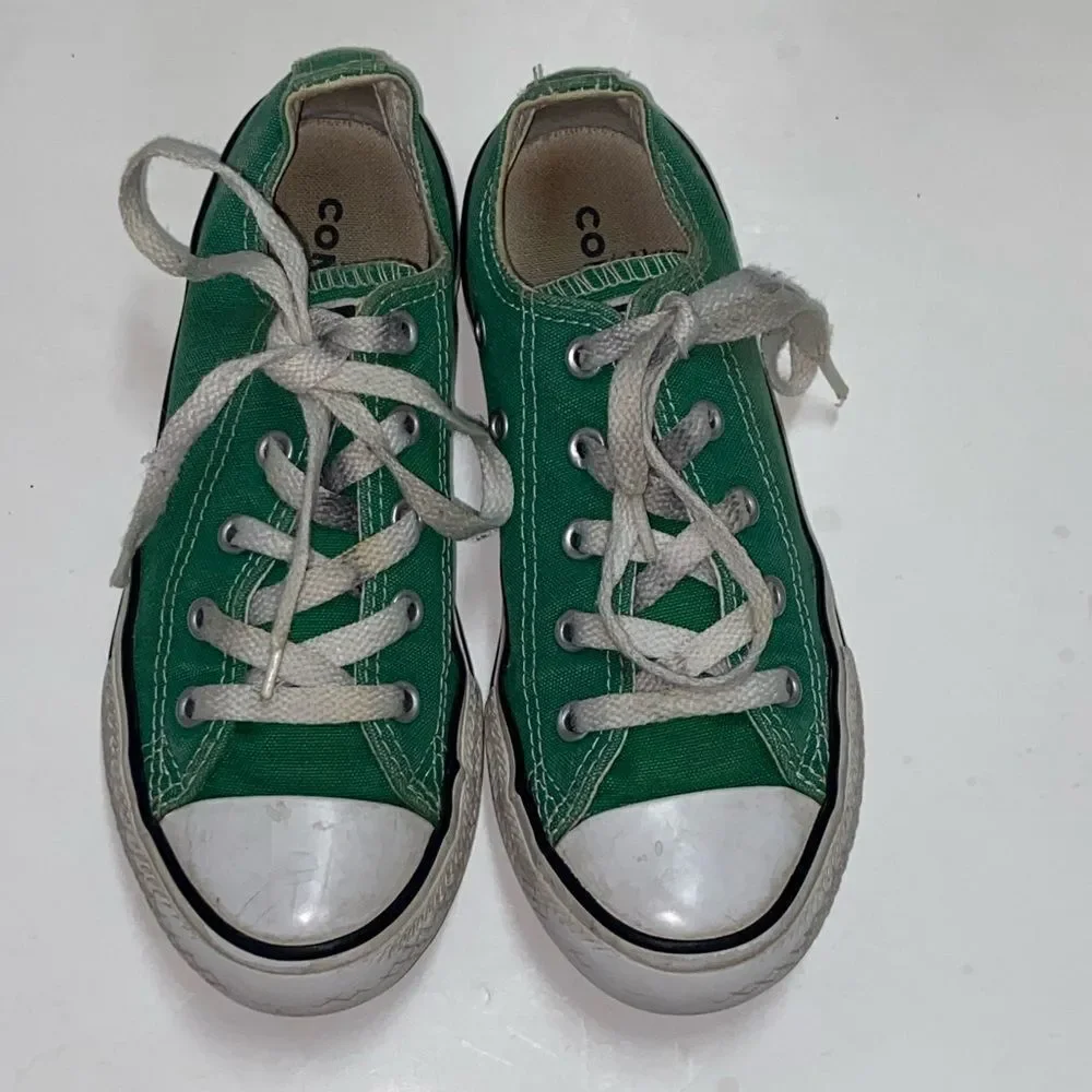 Converse Kids Green Sneakers Unisex Size 1